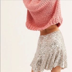 Free People Trumpet Sequin Skirt